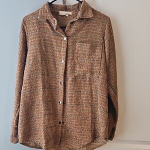 Gilded Intent Brown/Yellow Plaid Button-Up Shirt